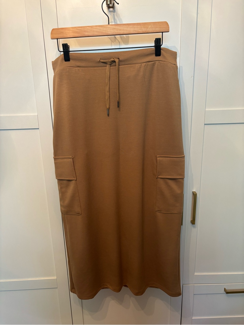 Casual Cargo Pocket Maxi Skirt and sweater - Brown matching set